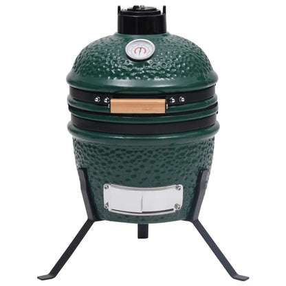 Barbecue à fumoir Kamado 2-en-1 Céramique 56 cm Vert