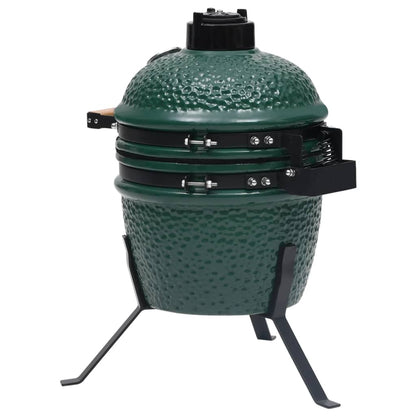 Barbecue à fumoir Kamado 2-en-1 Céramique 56 cm Vert