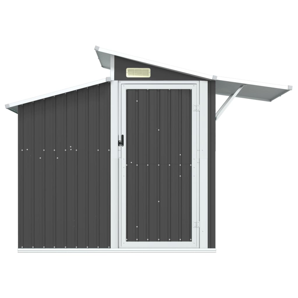 Antracite Garden Shed 270x130x208,5 cm de aço galvanizado