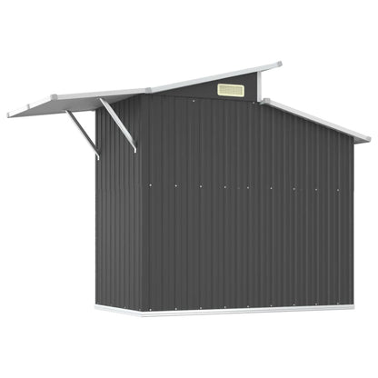 Antracite Garden Shed 270x130x208,5 cm de aço galvanizado