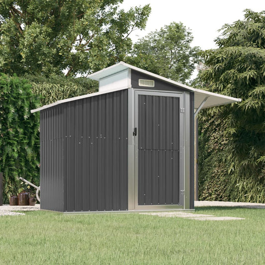 Antracite Garden Shed 270x130x208,5 cm de aço galvanizado