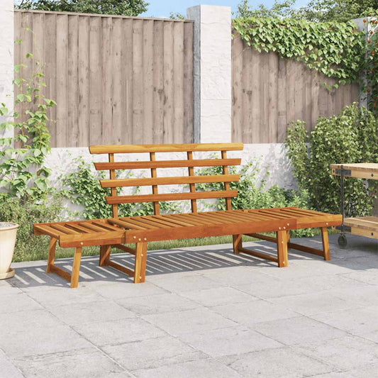 Garden bench 2-in-1 190 cm Acacia solid wood