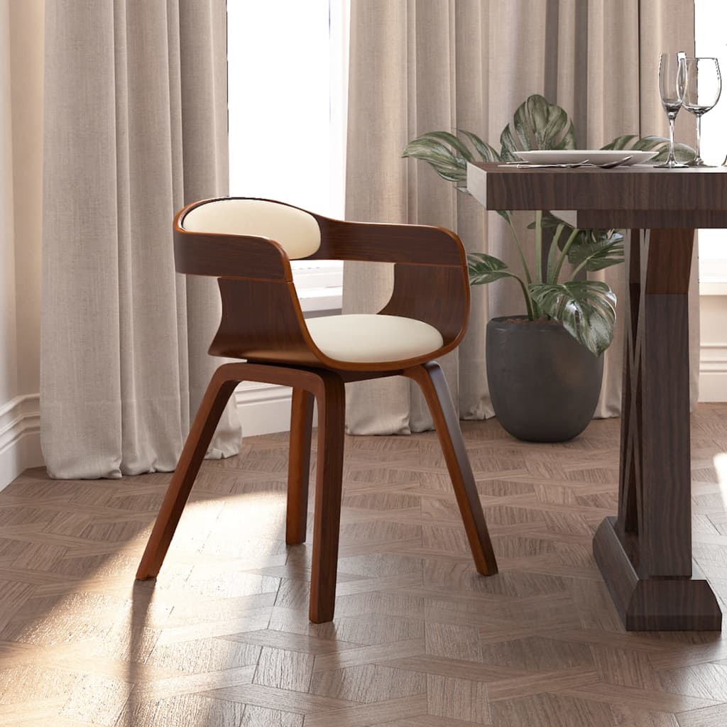 Similar and curved wood dining chair