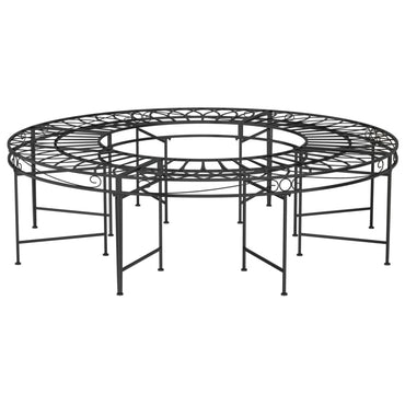 Banco circular Ø160 cm de aço preto Ø160 cm