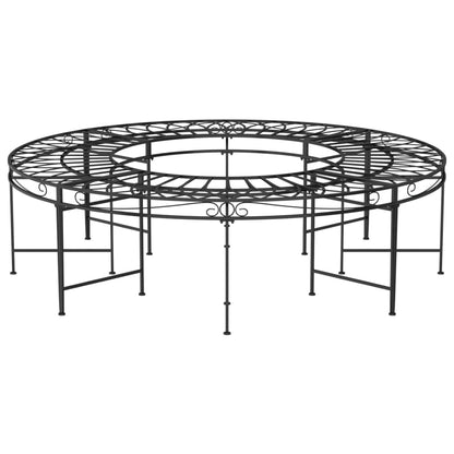 Banco circular Ø160 cm de aço preto Ø160 cm