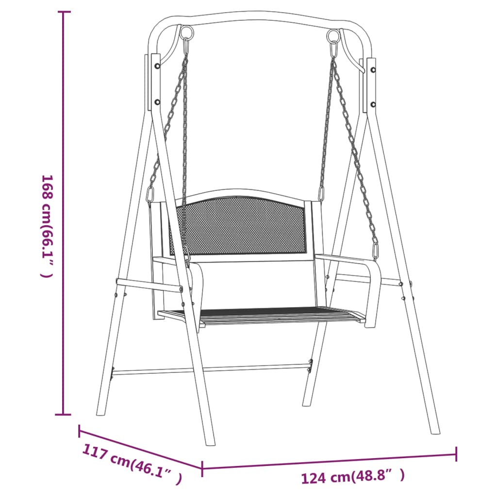 Balancel 124 cm black steel