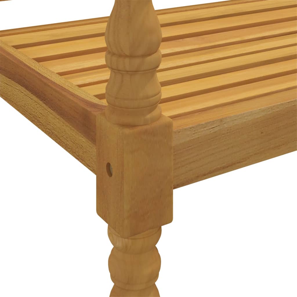 Banc Batavia avec coussin bleu clair 150 cm Bois de teck massif