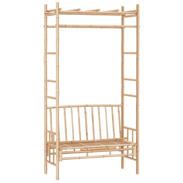 Banc de jardin avec pergola Bambou