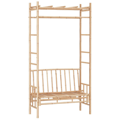 Banc de jardin avec pergola Bambou