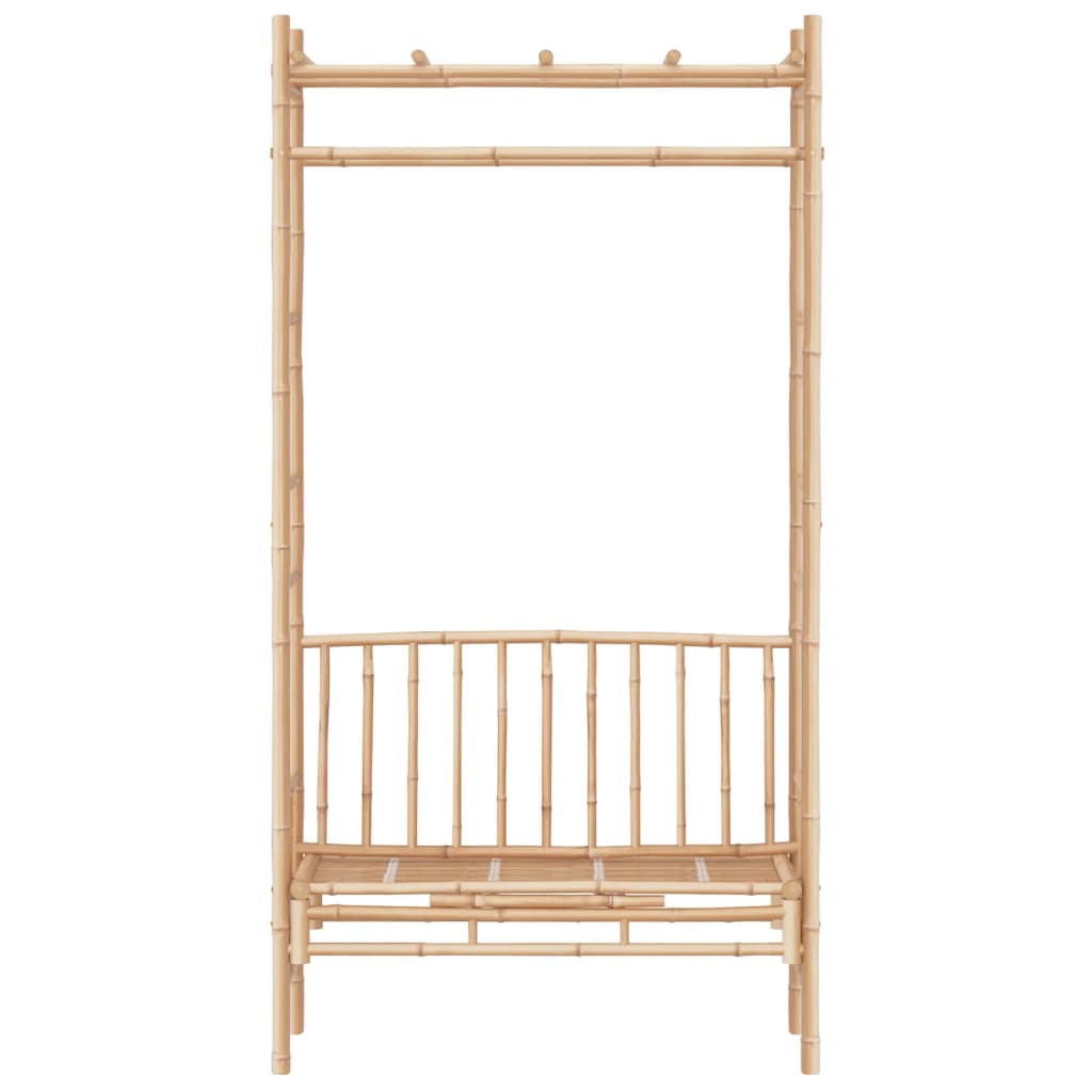 Banc de jardin avec pergola Bambou