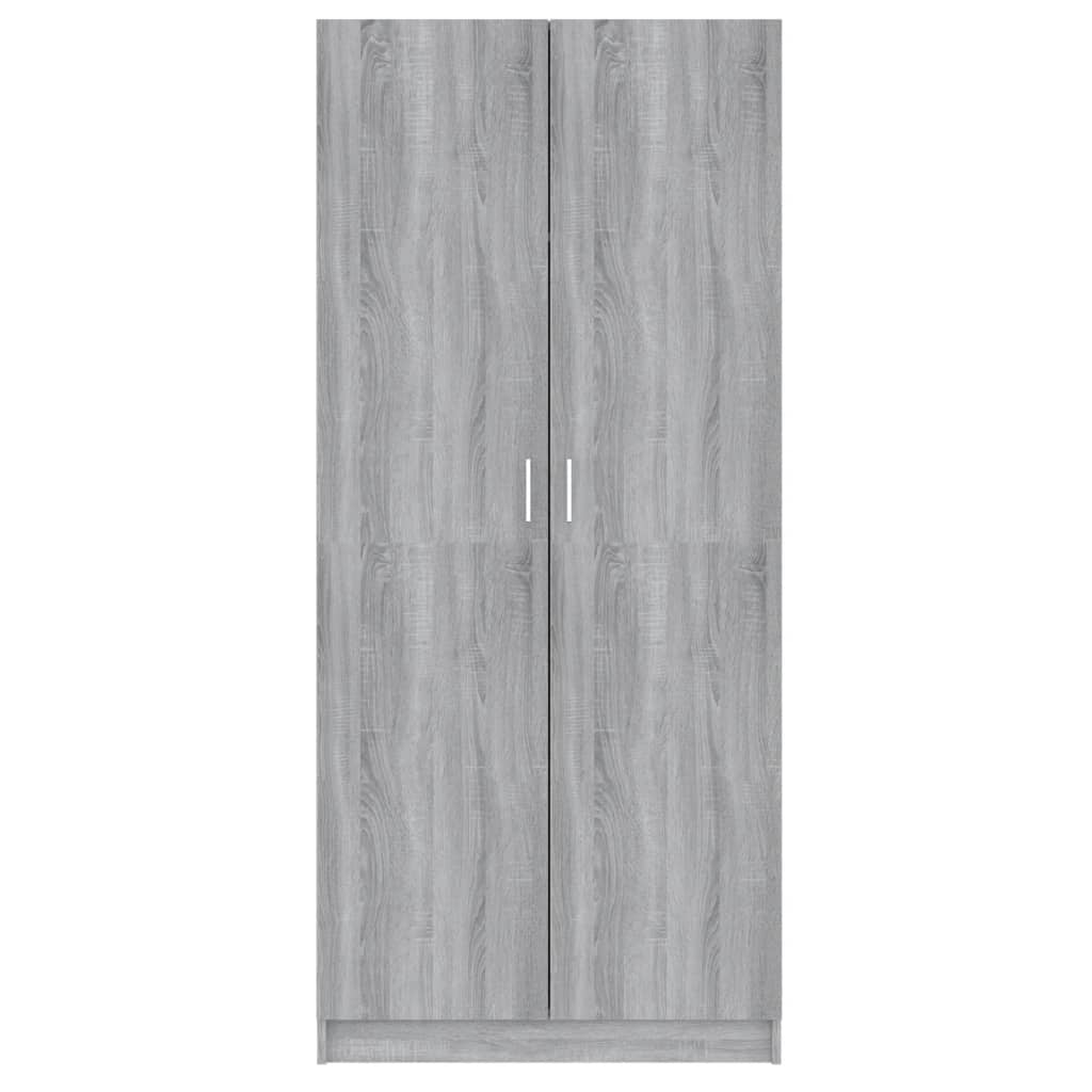 Sonoma Grey Wardrobe 80x52x180 CM de engenharia de madeira