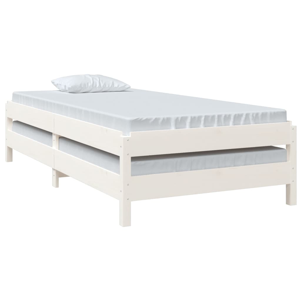 Stackable bed 90x190 cm Solid pine wood