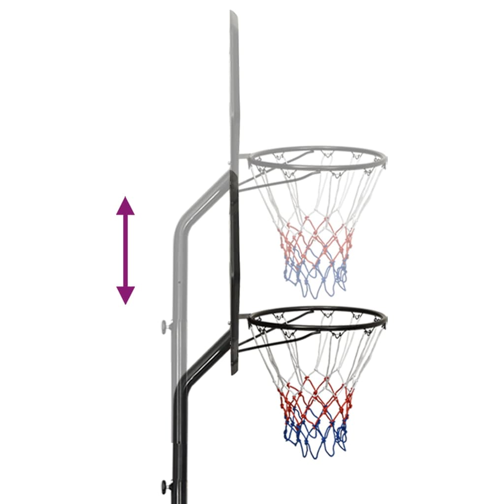 Support de basket-ball Noir 282-352 cm Polyéthylène