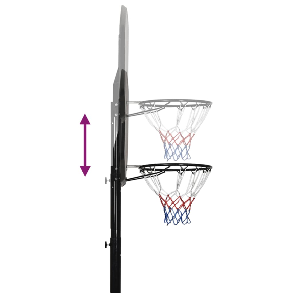 Support de basket-ball Noir 258-363 cm Polyéthylène