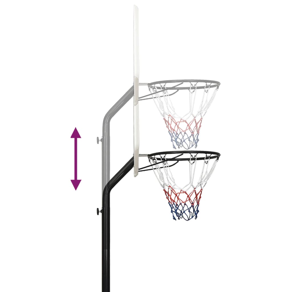 Support de basket-ball Blanc 237-307 cm Polyéthylène