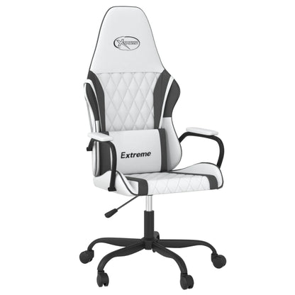 Gaming chair & white and black massage imitation leather