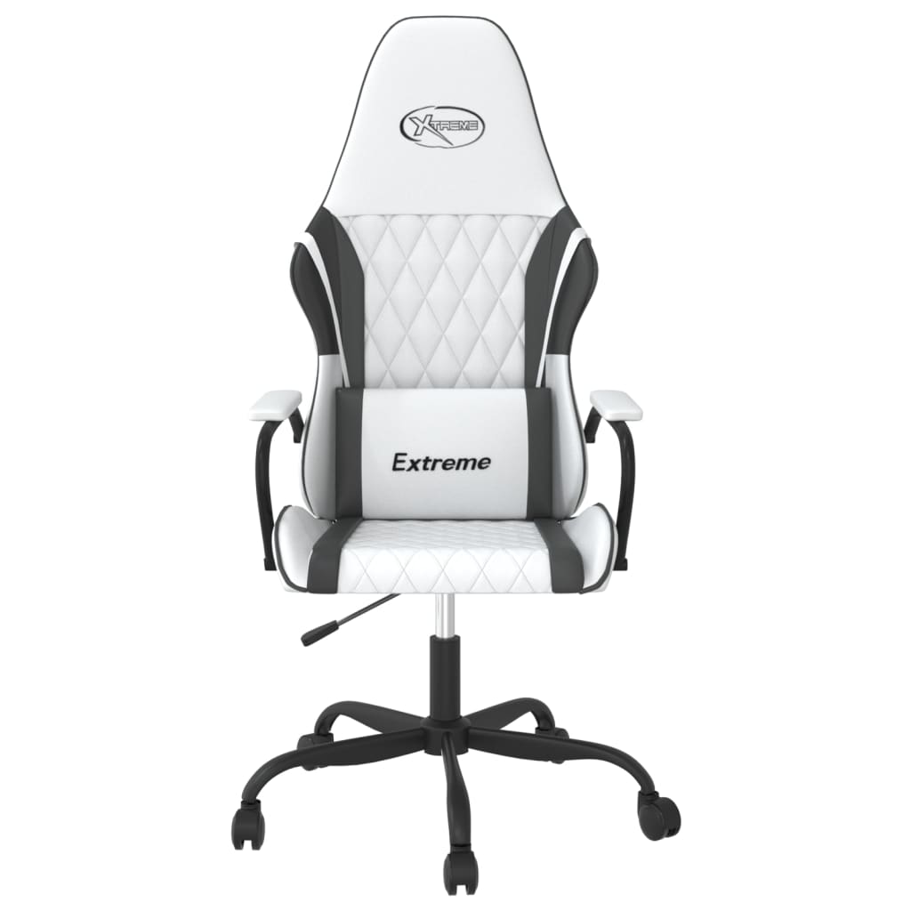 Gaming chair & white and black massage imitation leather