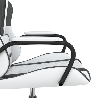 Gaming chair & white and black massage imitation leather