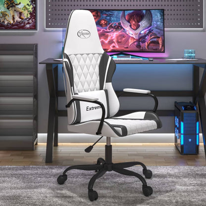 Gaming chair & white and black massage imitation leather