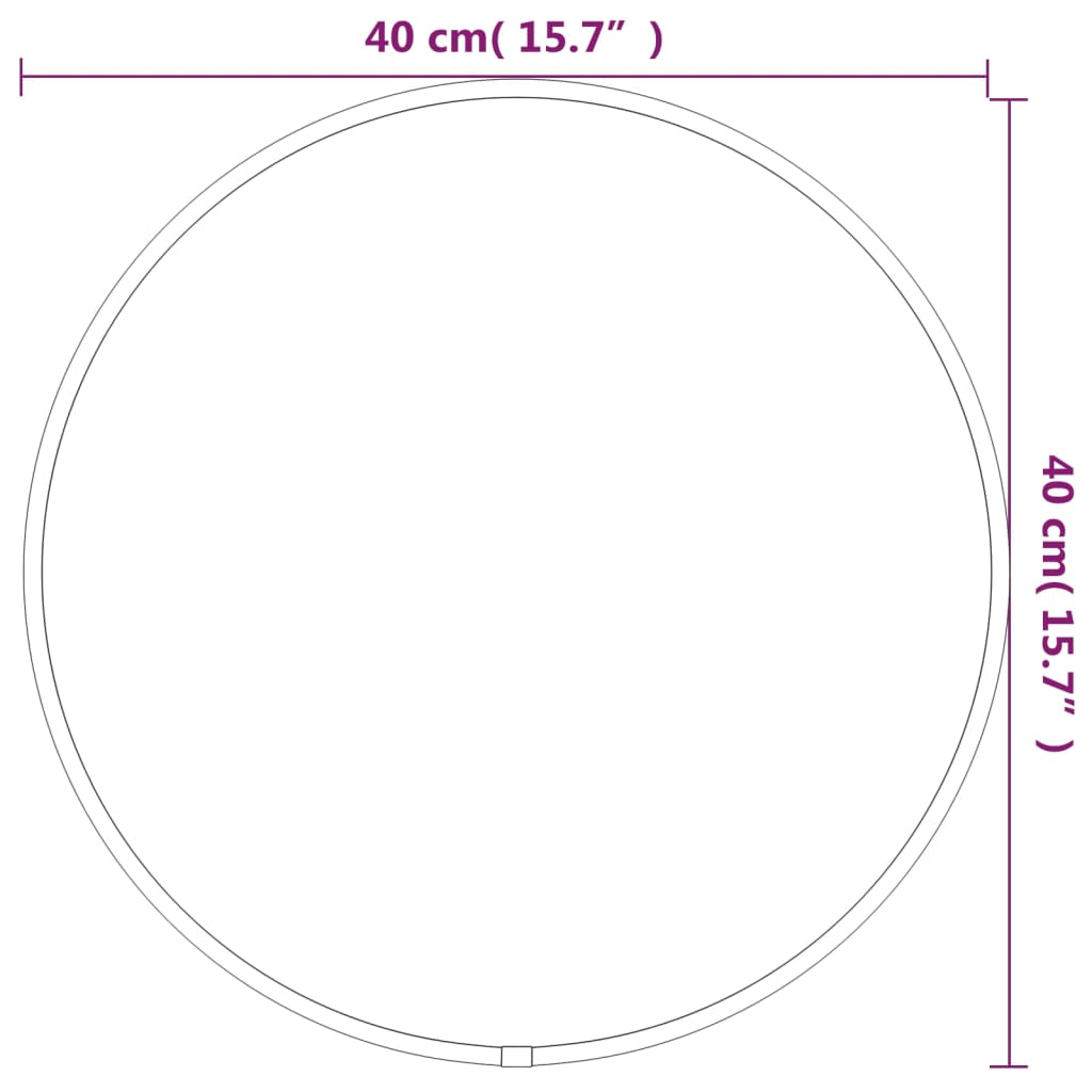 Miroir mural Argenté Ø 40 cm Rond