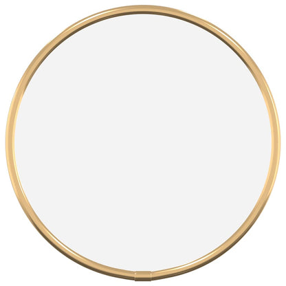 Golden wall mirror Ø 20 cm round