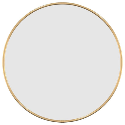 Golden wall mirror Ø 40 cm round