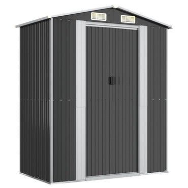 Antracite Garden Shed 192x108x223 cm aço galvanizado