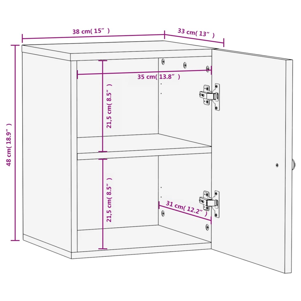 38x33x48cm maser Holzwandschrank Mangoier