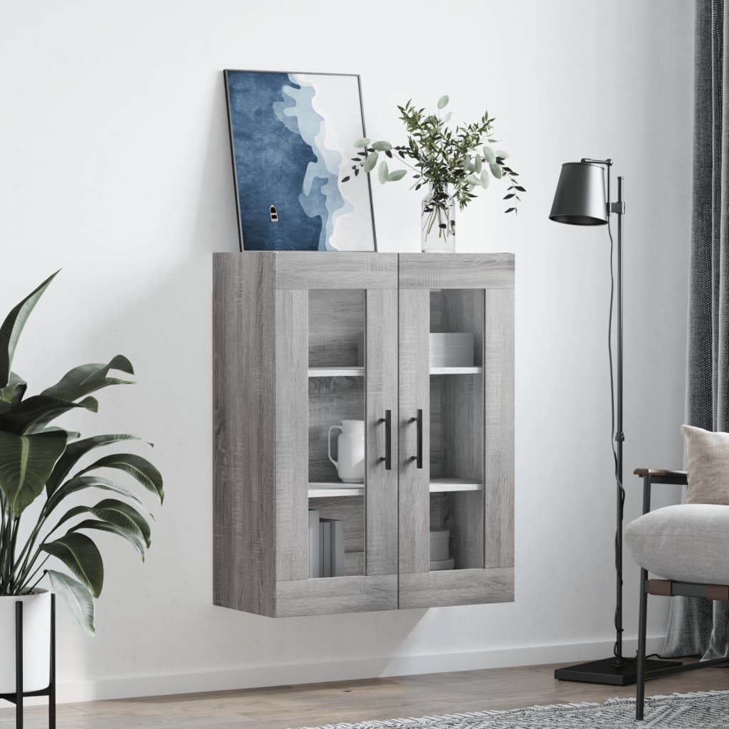 Sonoma Grey Wall Cabinet 69.5x34x90 cm