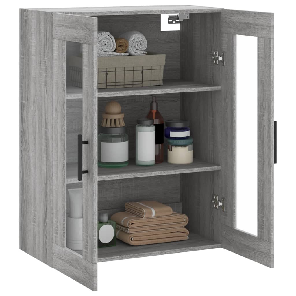 Sonoma Grey Wall Cabinet 69.5x34x90 cm