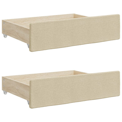 Daytime bed with leg and drawers without 80x200cm cream mattress