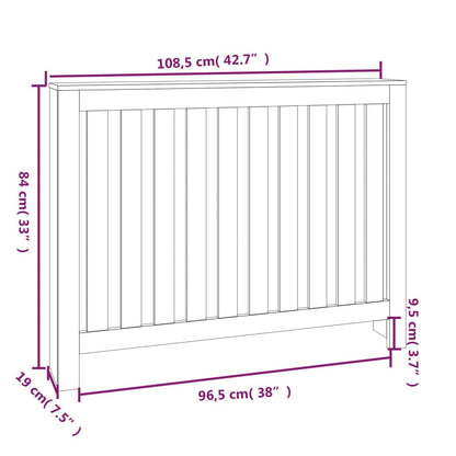 Cache de castaño de miel 108.5x19x84 cm Madera de pino sólido