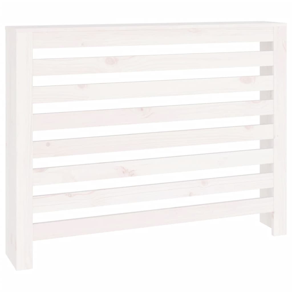 Cache-radiateur Blanc 108,5x19x84 cm Bois massif de pin