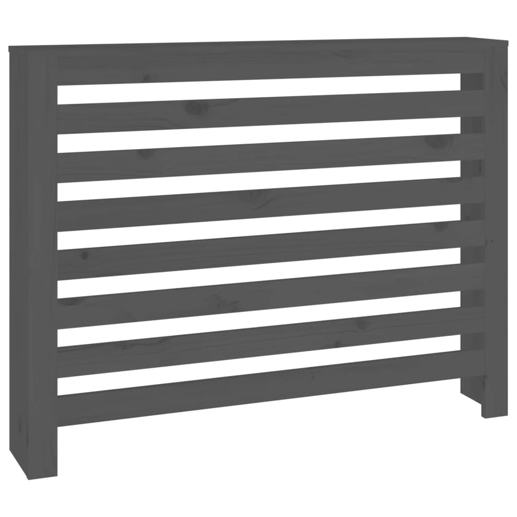 Cache-radiateur Gris 108,5x19x84 cm Bois massif de pin