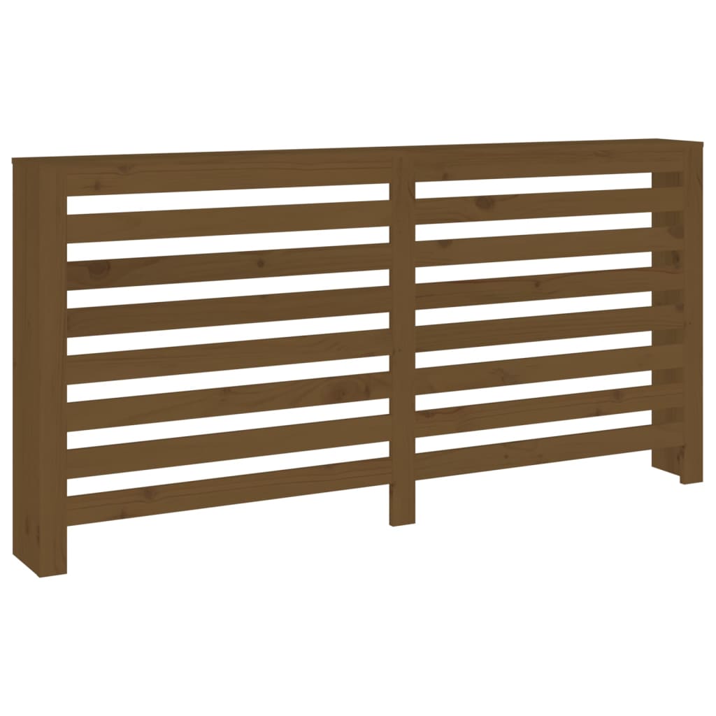 Cache-radiateur Marron miel 169x19x84 cm Bois massif de pin