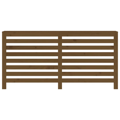 Cache-radiateur Marron miel 169x19x84 cm Bois massif de pin