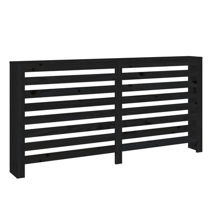 Black Radiator cover 169x19x84 cm Solid pine wood