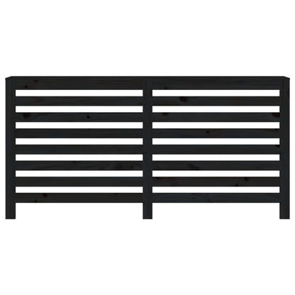 Black Radiator cover 169x19x84 cm Solid pine wood