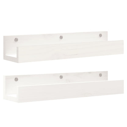 Wall shelves 2 pcs white different monti formats