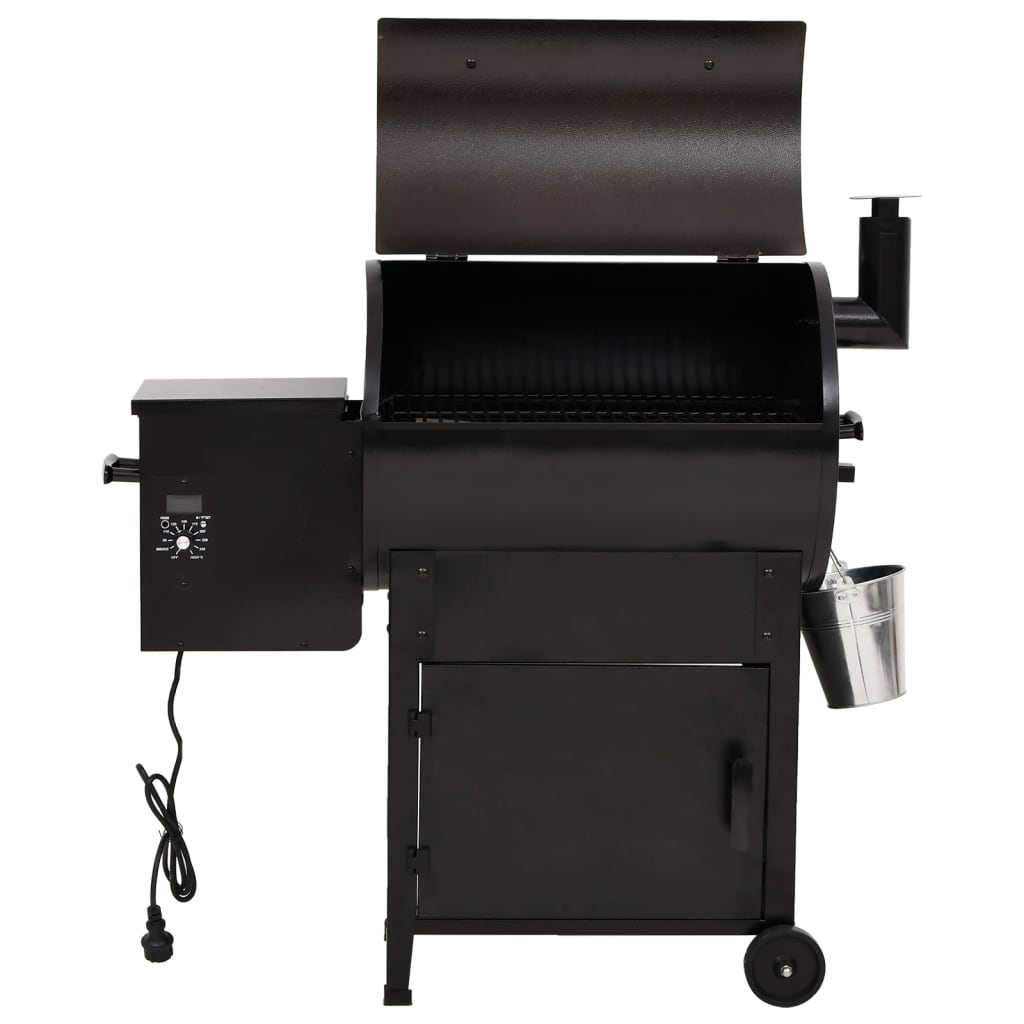 Gril with pellets with black fireplace 104 cm iron