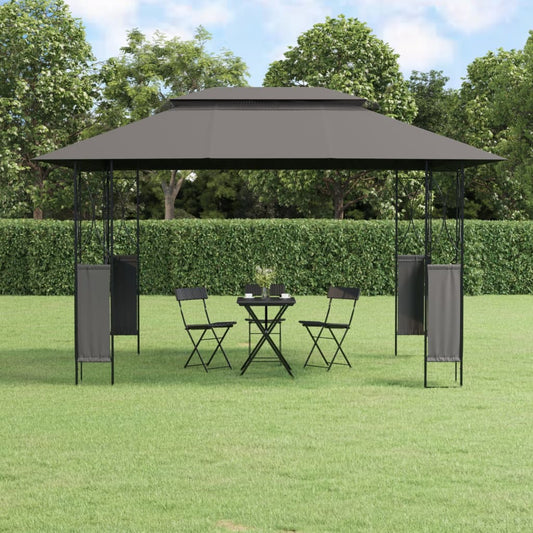 Belvedere with anthracite roof 400x300x270 cm steel