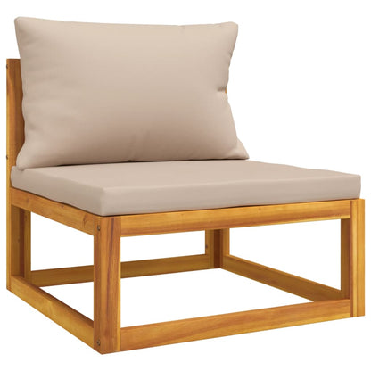 Garden furniture with cushions 2 pcs Acacia solid wood