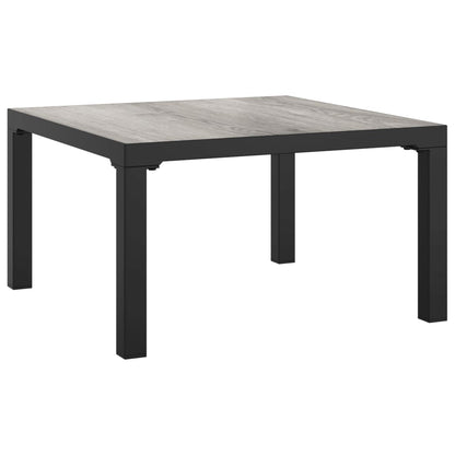 Muebles de jardín de 4 pcs resina trenzada negra y gris