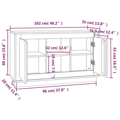 Sonoma Oak Buffet 102x35x60 cm Ingenieurholz Holz