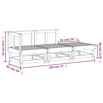 Garden furniture 3 pcs impregnated pine wood