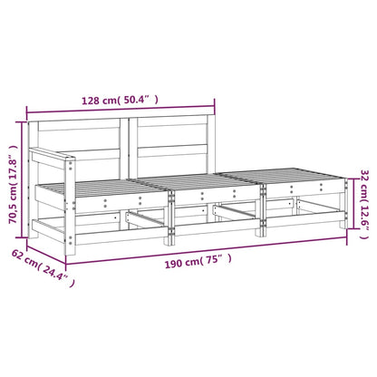 Muebles de jardín 3 PCs Madera de pino impregnada