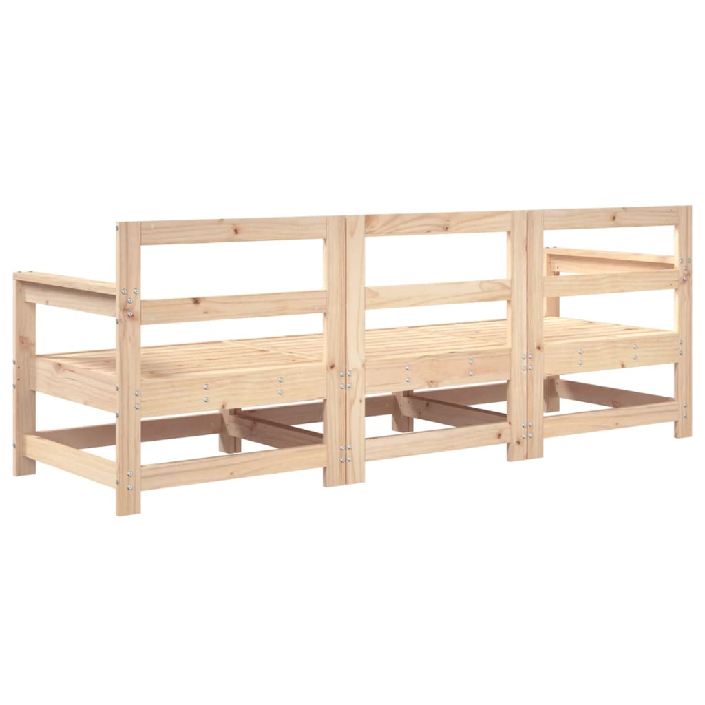 Garden furniture 3 pcs solid pine wood