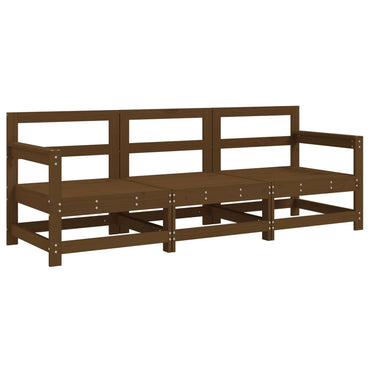 Muebles de jardín 3 pcs madera de pino sólido de miel marrón