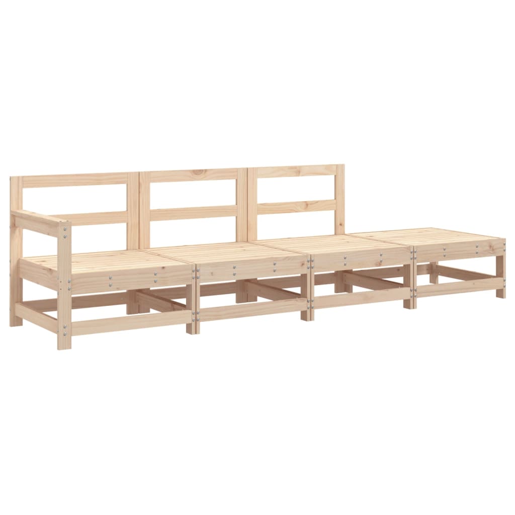 Muebles de jardín 4 pcs madera de pino sólido