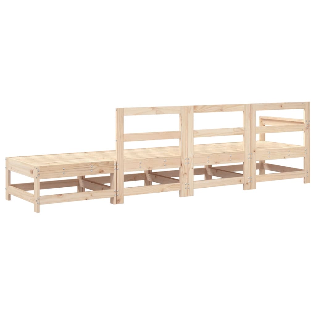 Muebles de jardín 4 pcs madera de pino sólido